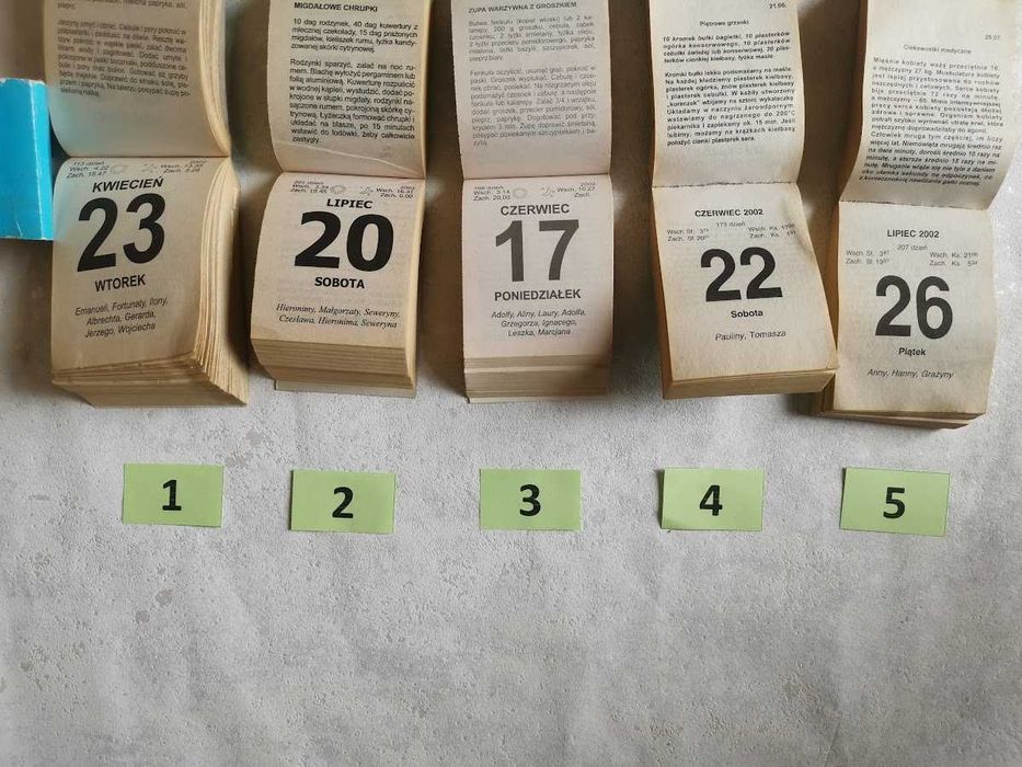 Kalendarz zdzierak 2002