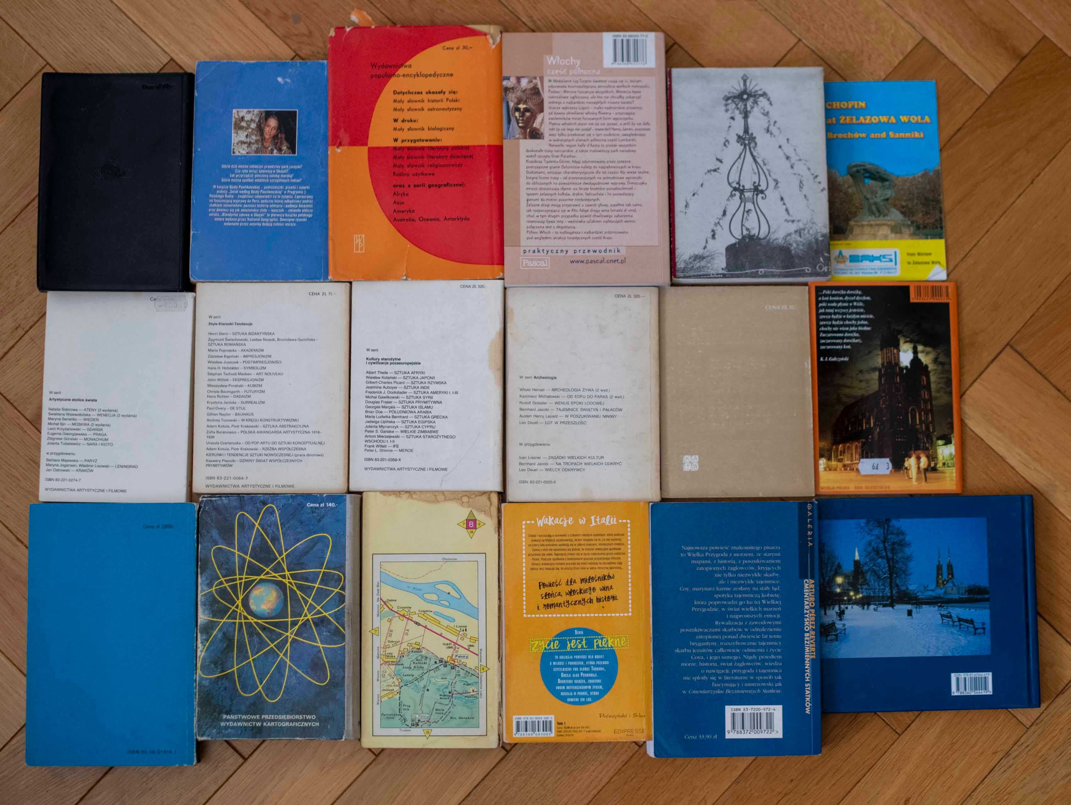 Kolekcja Książek 51 Atlasy Mapy Przewodniki Plany Podróże Albumy