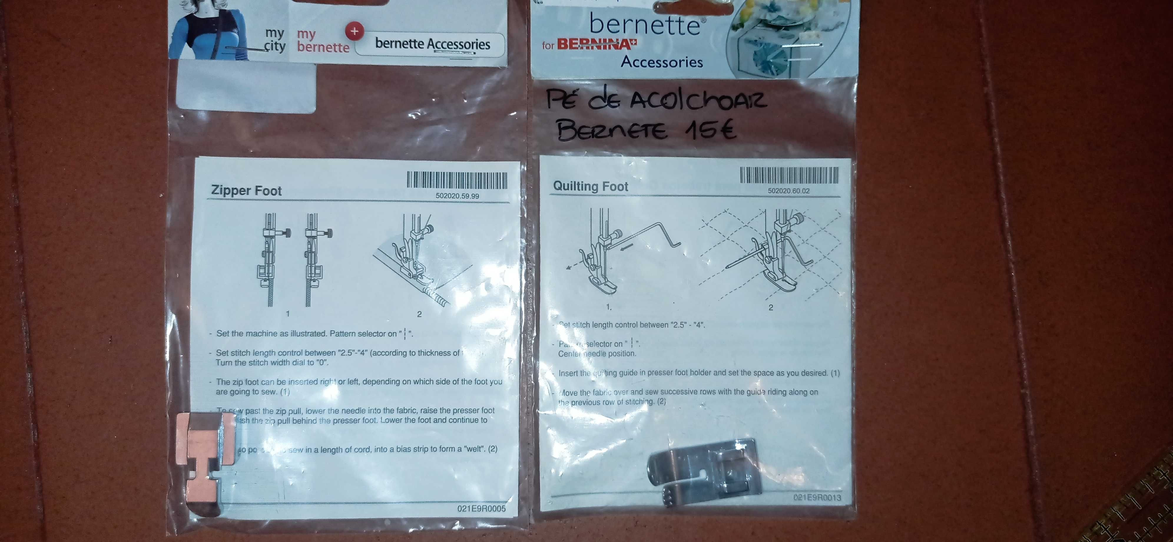 Calcador Bernette Quilting e Fecho