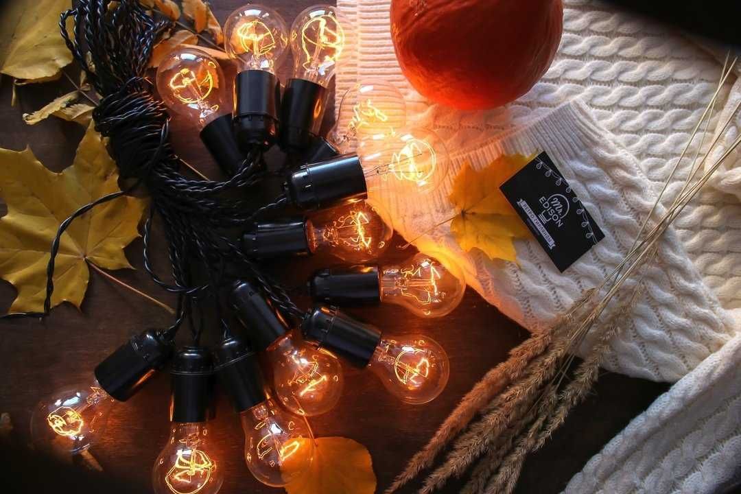Ретро-гірлянди від 3 до 100 м з лампами на вибір – від 162 грн/м!