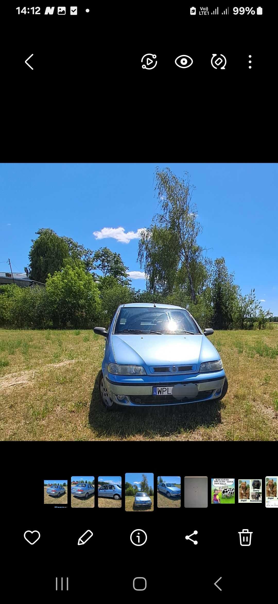 BARDZO ZADBANY 91.000 km przebiegu w oryginale FIAT Albea -bez LPG GAZ