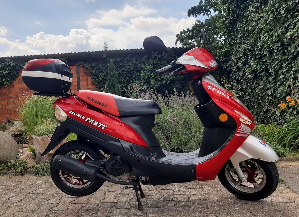 Zadbany skuter Kingway FARTT Coliber 50 4t 2009r 5201km kufer