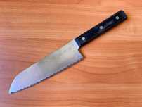 Винтажный кухонный японский нож Сантоку Jikko Hamono хонварикоми