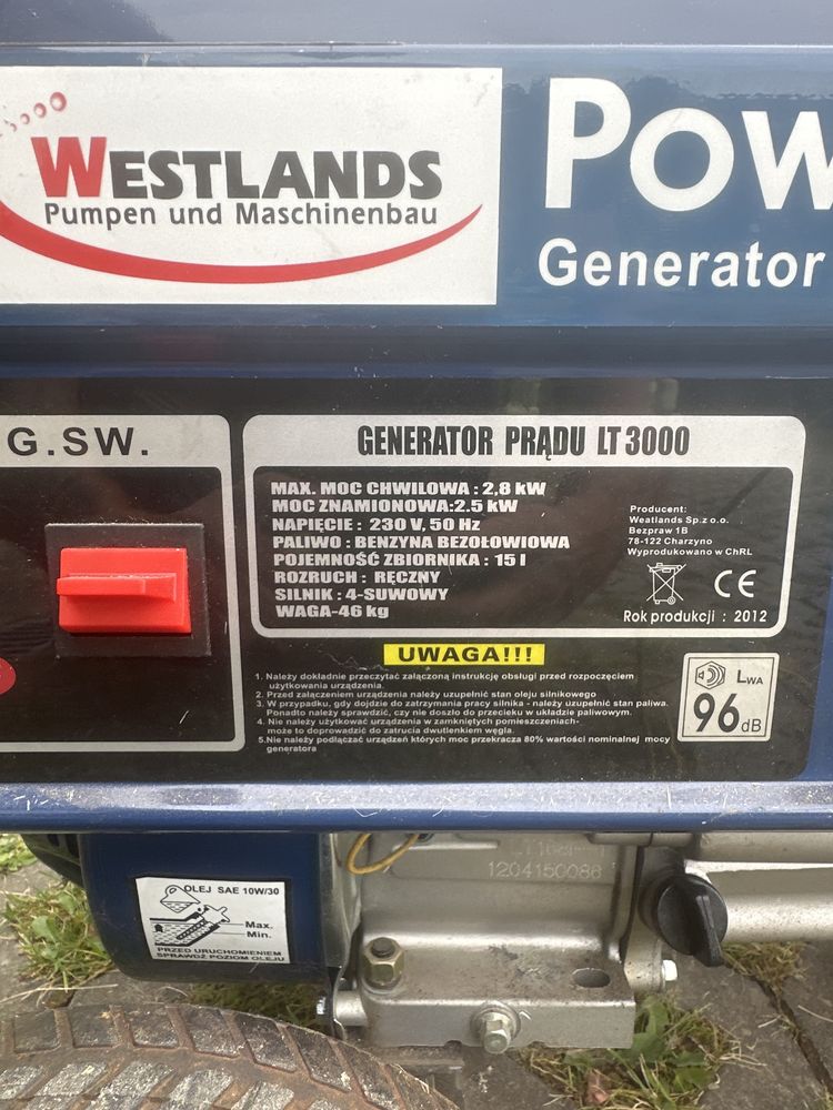 Generator pradu 2,5 kW Westands AVR