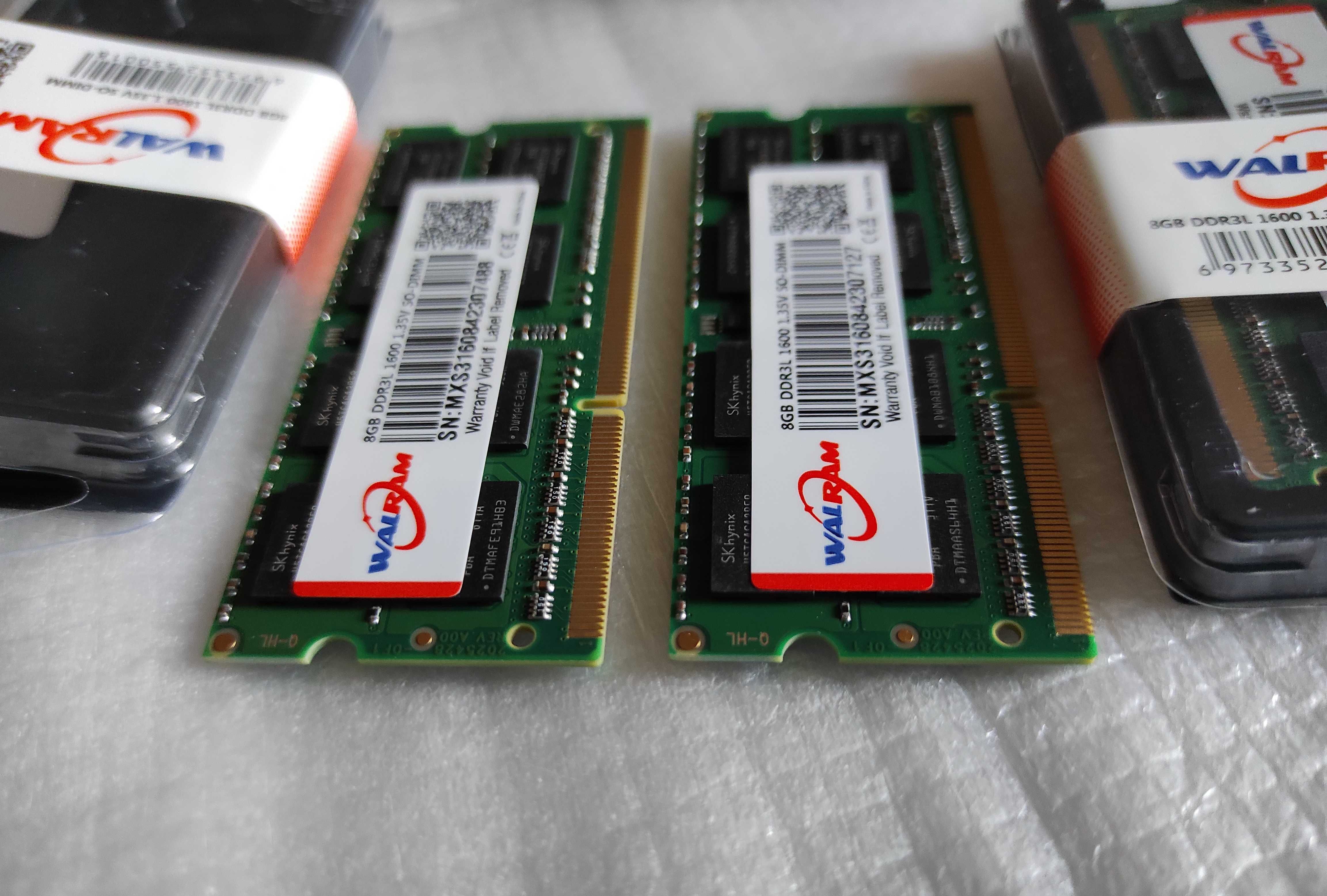 качественная память DDR3L 8GB Walram 1600MHz 1.35/1.5v (чипы Hynix)
