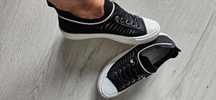 azurowe czarno-biale sneakersy trampki  36  i 37  i39