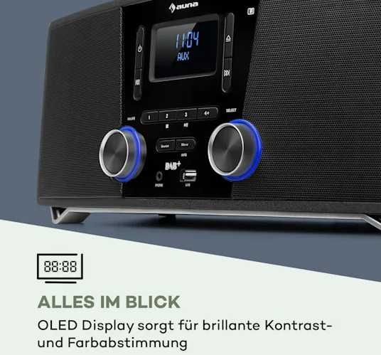 Громкий проигрыватель 36 Вт Активная колонка auna Stockton