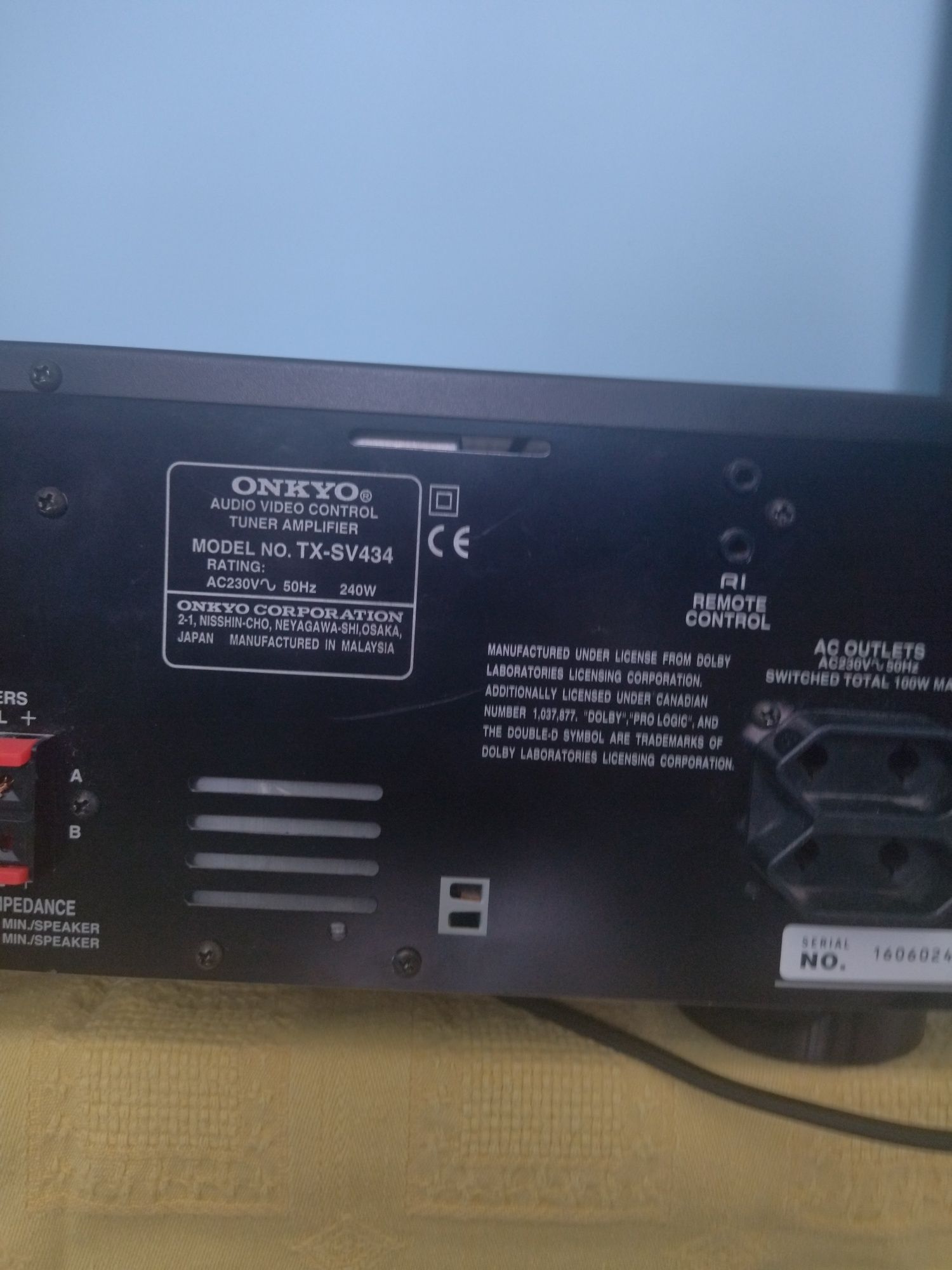 Amplituner Onkyo  Tx-SV 434