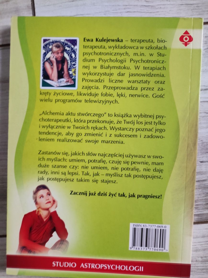 Książka alchemia aktu stwórczego rozwój osobisty y, Ewa Kulejewska