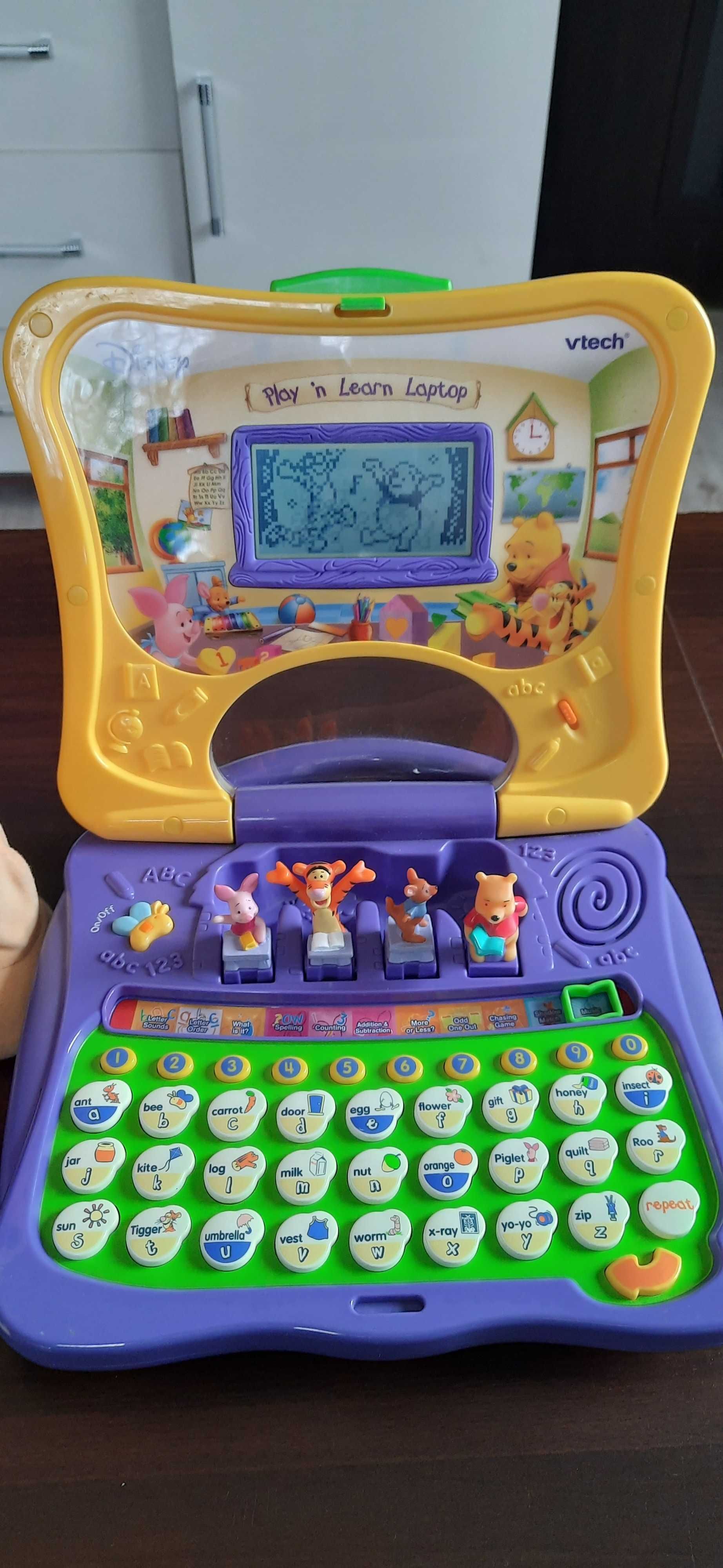 Zestaw laptop edukacyjny VTech i chodzący Kubuś z Fisher Price