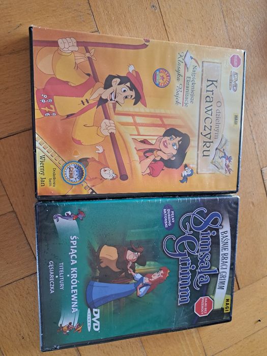 Zestaw nowych ofoliowanych dvd Grimm O dzielnym Krawczyku + GRATIS