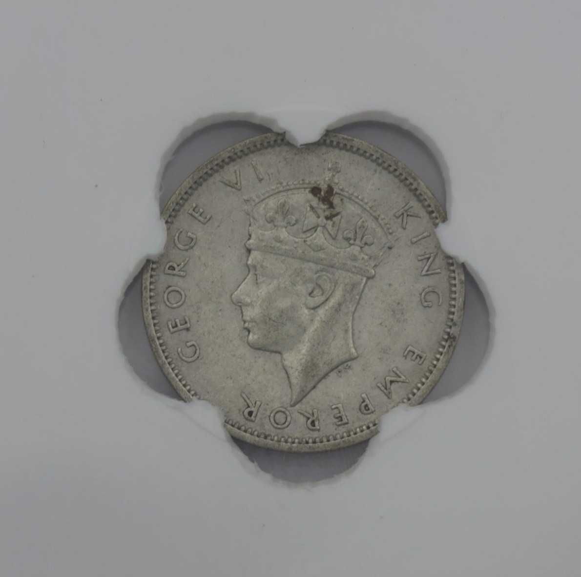 Moeda de meia rúpia das Maurícias de 1946 (Reservado)