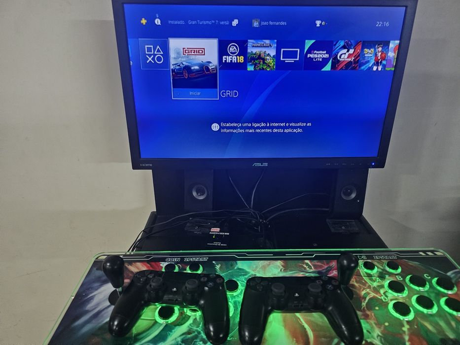Máquina jogos Arcade + Ps4 + Volante + subwoofer