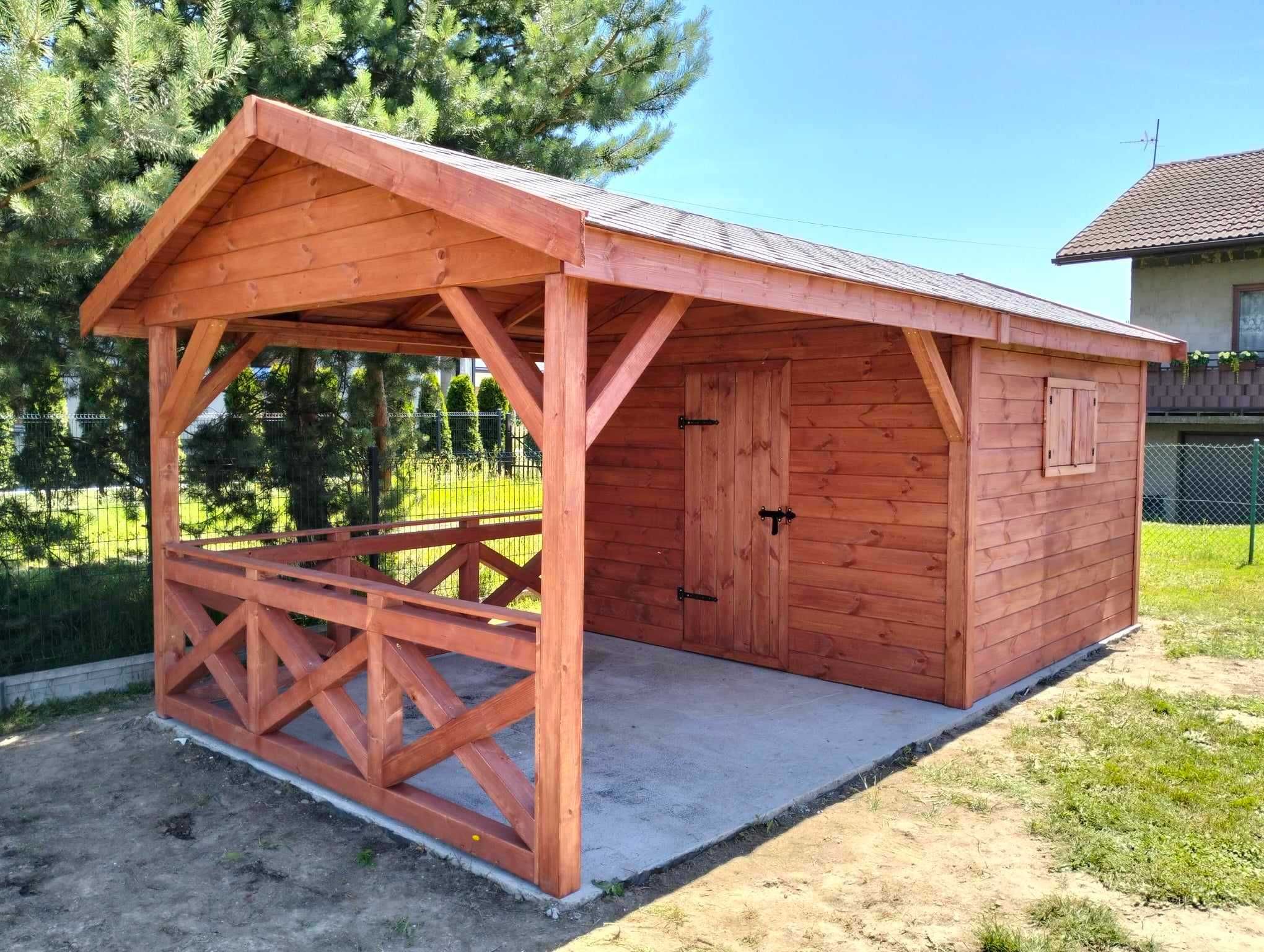 Domek narzędziowy z altanką 2w1 Kormoran 3x6