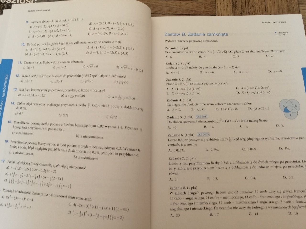 Zbiór zadań i zestawów maturalnych Matematyka poziom podstawowy