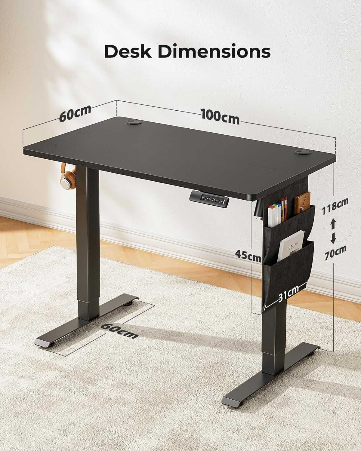 Adjustable standing desk for home office