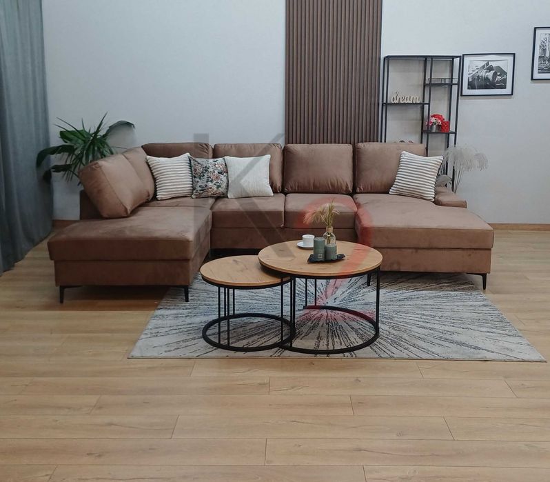 Nowoczesny Narożnik PAULO, duży narożnik USB rozkładana +gratis