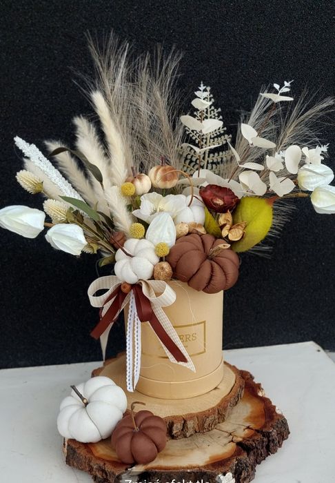 Piękny komplet jesienny wianek bukiet