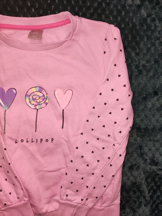 Bluza liliowa jasna pastelowa fioletowa 128