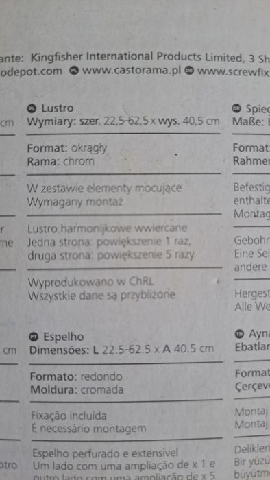 Lustro do makijazu na harmonijce, nowe