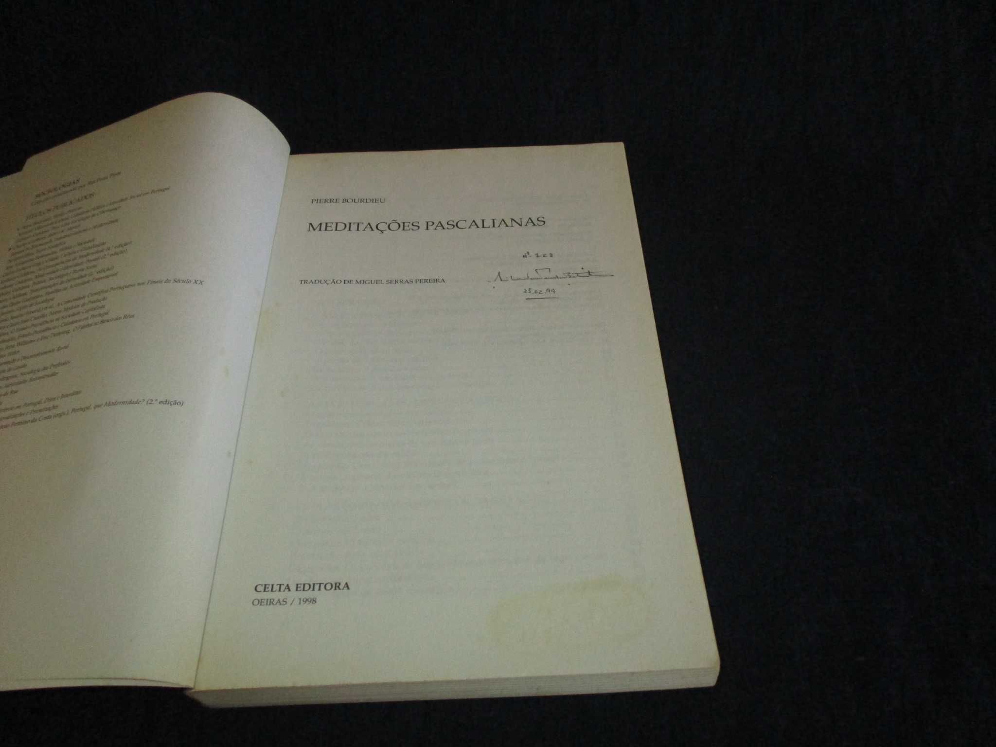 Livro Meditações Pascalianas Pierre Bourdieu