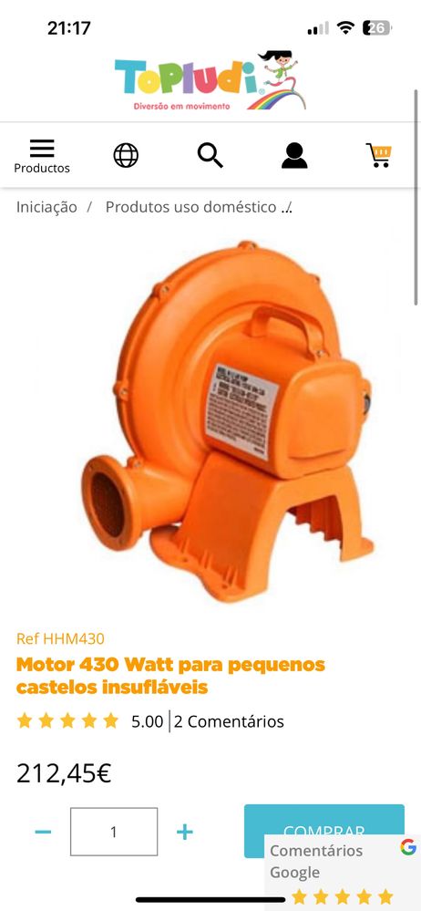 Motor insuflavel