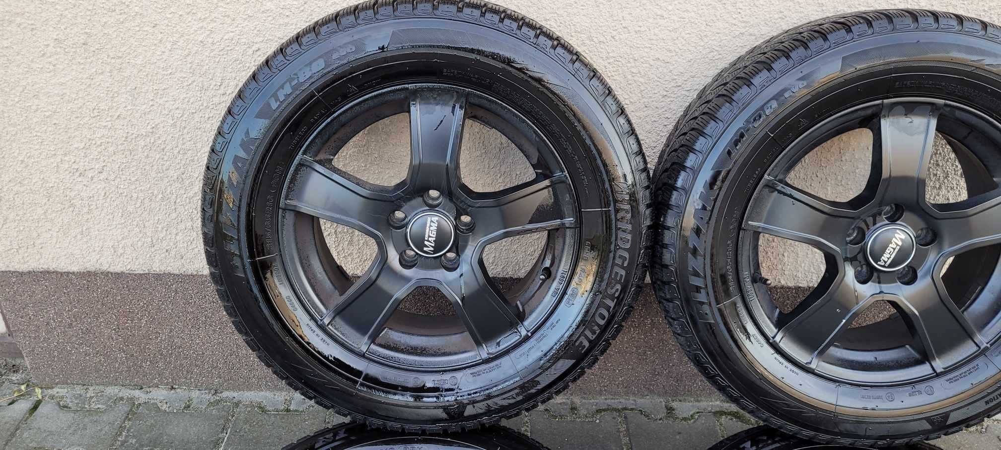 Alufelgi 5X105 MAGMA z oponami 215/65 R16 zima