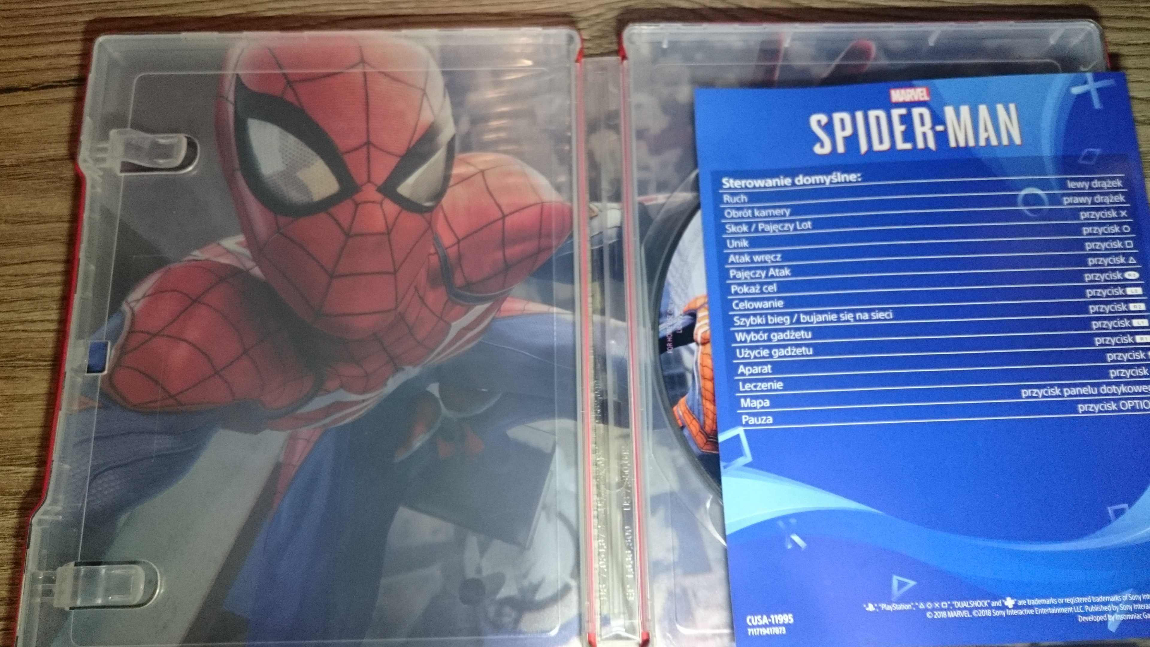Gra Spiderman + STEELBOOK ps4 playstation 4 marvel dc avengers lego