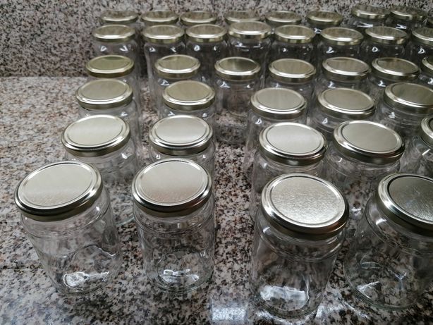 Frascos em vidro, novos, para compotas ou mel