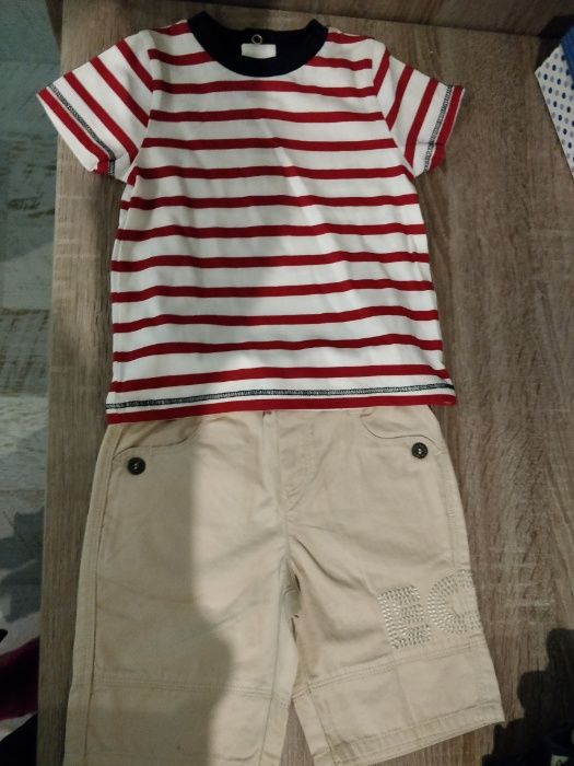 Conjunto t-shirt e calções 6 meses
