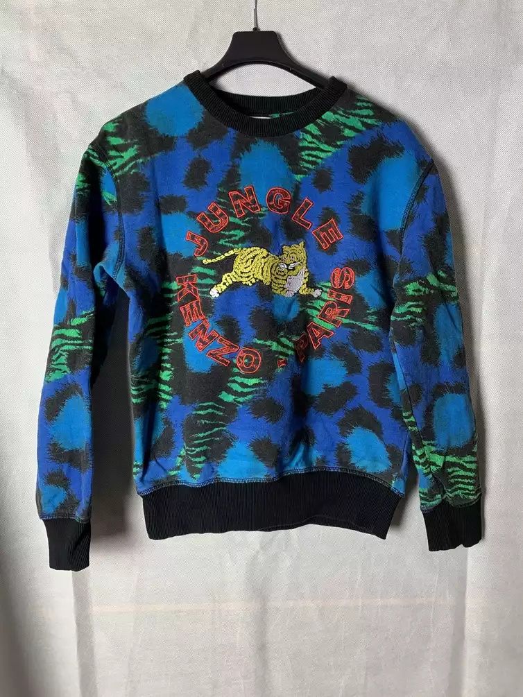 Jungle Kenzo Paris Tiger multicolor crewneck bluza