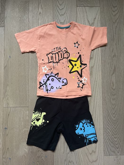 Next zestaw 3 pizam krotkk rekaw dinozaury 104 cm 3-4 lata