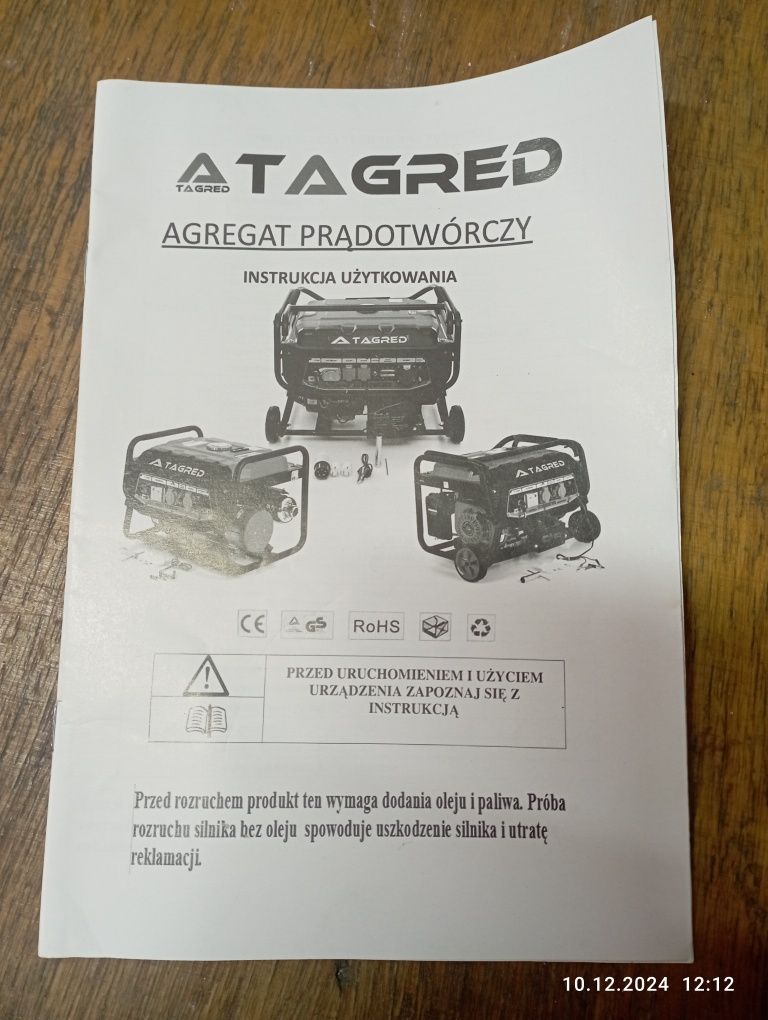 Генератор бензиновий Tagred TA3500GHX, 3500 Вт
