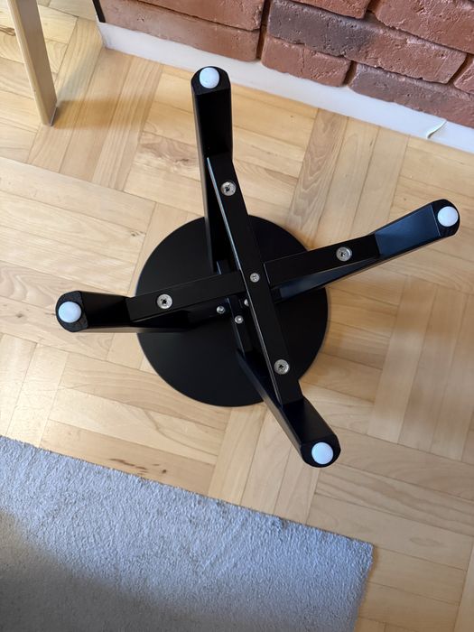 Dwa drewniane stoliki kawowe czarne IKEA KRAGSTA stan bardzo dobry