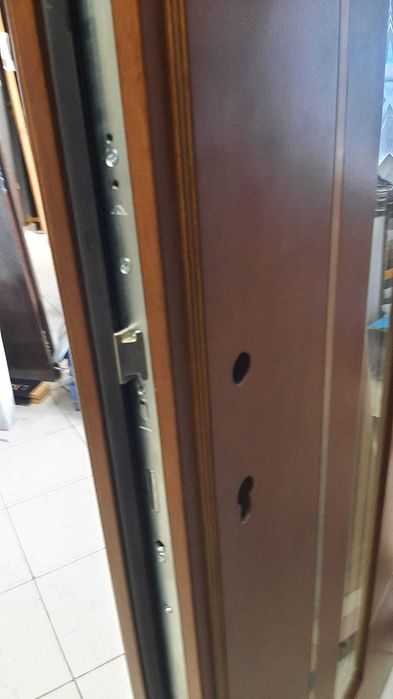 Drewniane drzwi zewnętrzne Art-Tom 90L lewe złoty dąb