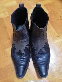 Męskie buty kowbojki czarne rozm. 44