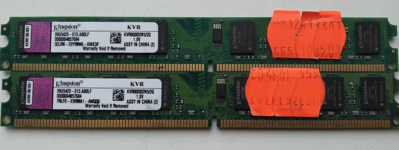 Продам універсальну пам"ять KIngston kvr800d2n5/2G ддр2-800-4Гб(2+2Гб)