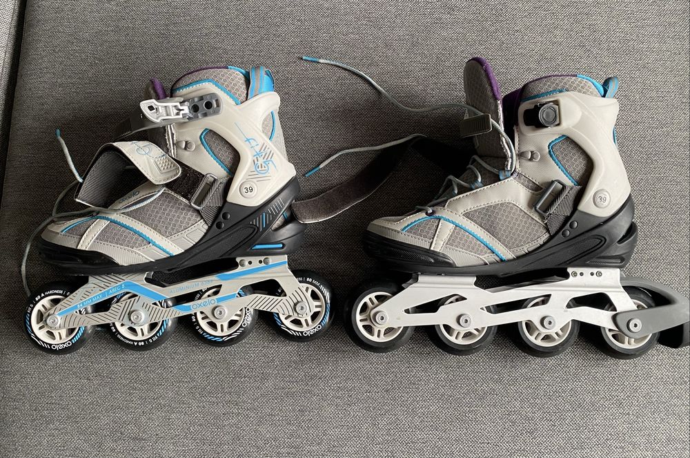 Rolki Oxelo Fit5 rozm 39 + komplet ochraniaczy