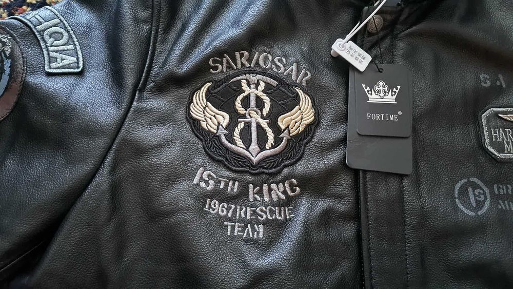 Skórzana pilotka Black Autumn 2025,Top Gun