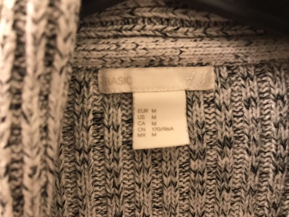Szary sweter / kardigan rozmiar M (38) H&M