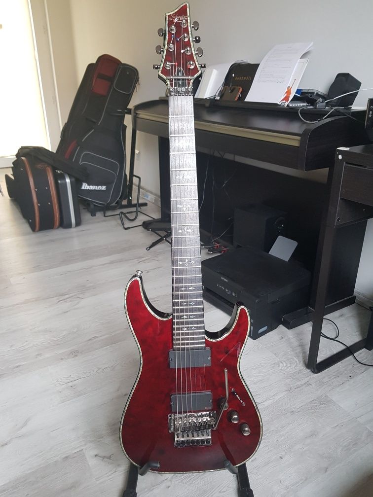 Schecter hellraiser c7 fr black cherry