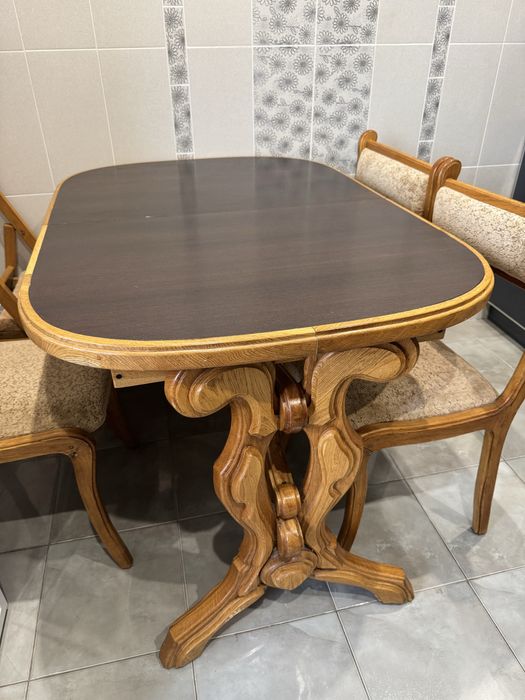 Стіл кухонний розскладний + стільці