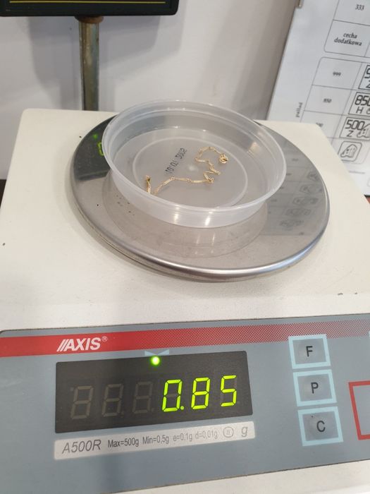 Złota damska  bransoletka 585 Dł 22cm