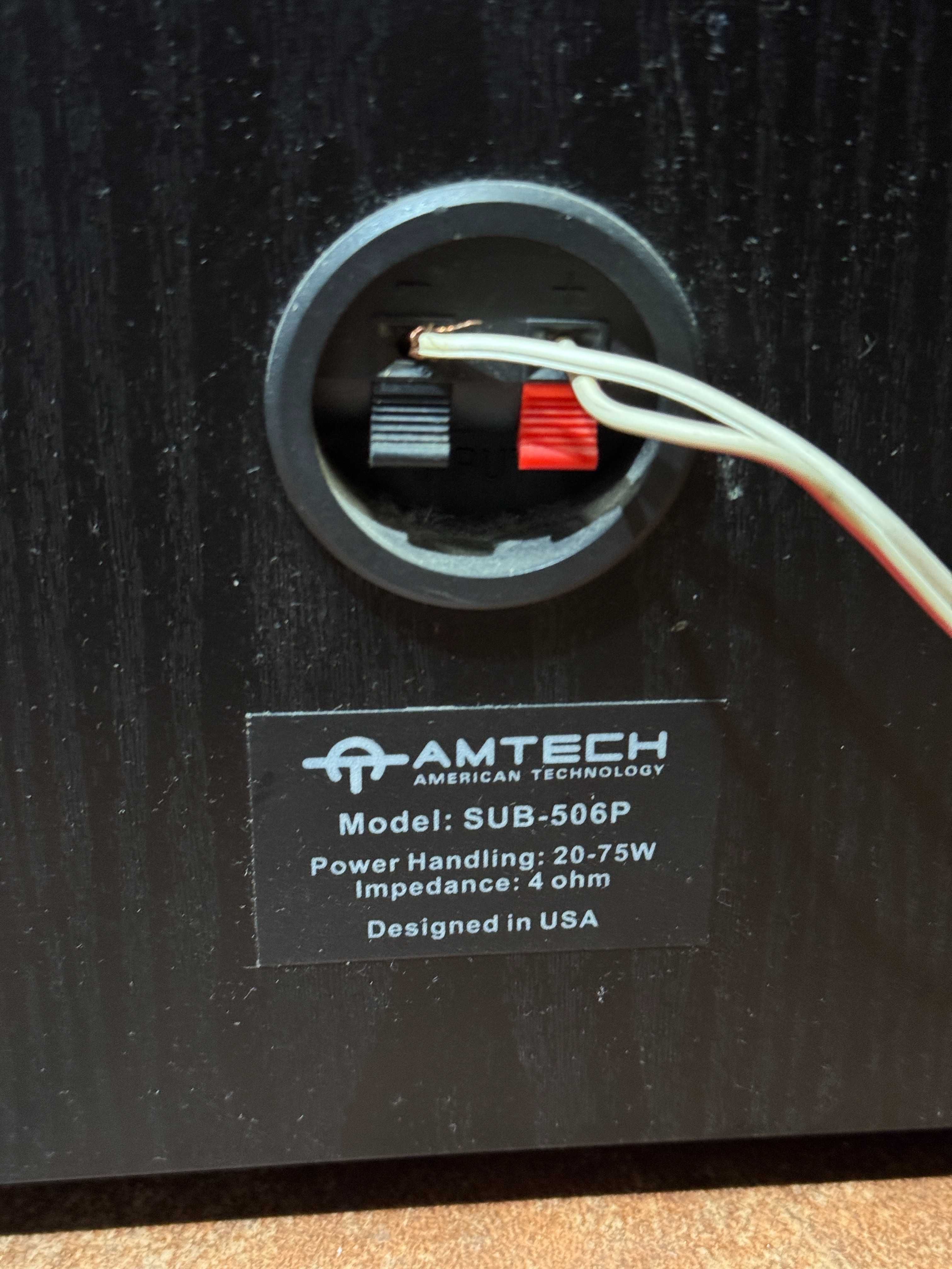 Zestaw głośniki kolumny AMTECH 6.1 czarne