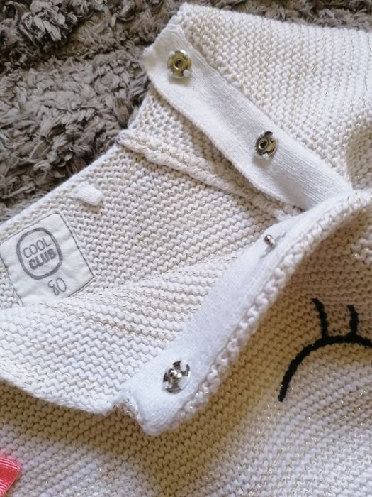 Sweter złota nitka r. 80