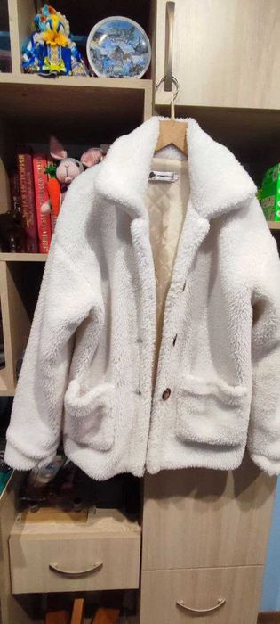 Шуба штучна біла