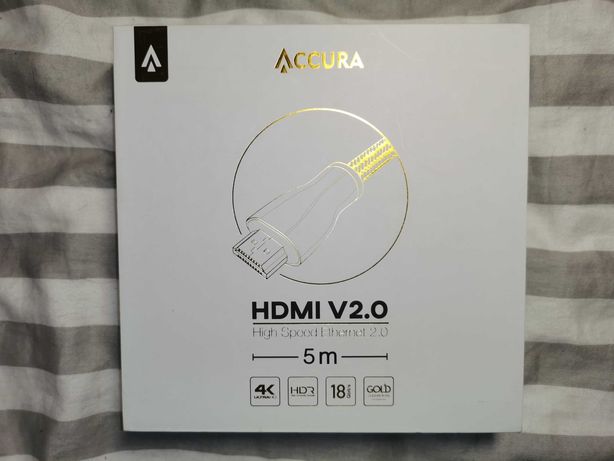 Kabel HDMI 2.0 Accura Premium 5 metrów - 4K - W oplocie