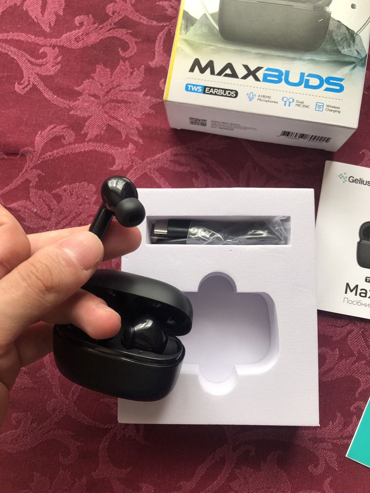 Навушники TWS Gelius MaxBuds GP-TWS025 Black