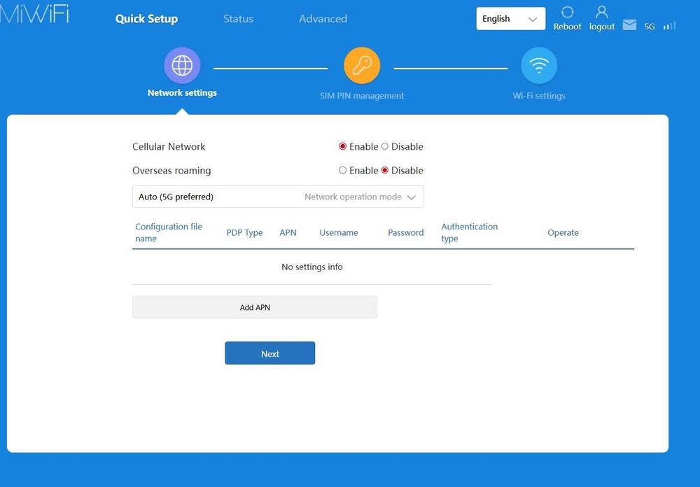 Xiaomi 5G Wi-Fi 6 AX5400 Router SIM