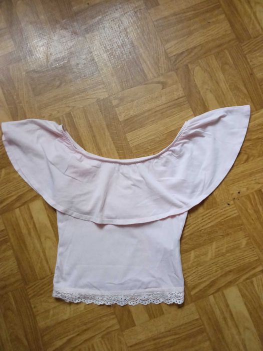 bluzka krótka różowa